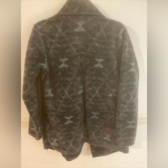 Women's Columbia Long Fleece Overcoat With Open Front & Pockets - Picture 7 of 8